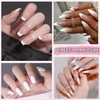 QIUFSSE French Manicure Kit,French Nail Stamper,Nude and White French Tip