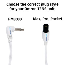 Discount TENS - Lead Wires Compatible with Omron Electrotherapy Devices with Snap Connectors, Replacement Lead Wires Compatible with Omron PM3030 TENS Units Only