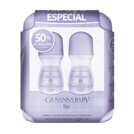 Desodorante Roll-On Lilac, 50 Ml, 2 Unidades, Giovanna Baby