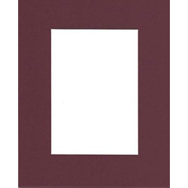 Pack of (2) 22x28 Acid Free White Core Picture Mats Cut for 18x24 Pictures in Maroon