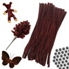 100pcs Brown Pipe Cleaners Chenille Stems for DIY Art &