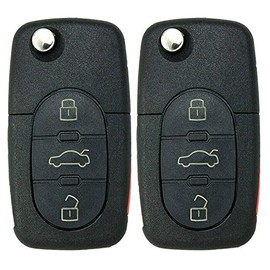 2X New Remote Key Fob Shell / CASE 3 Button Compatible with & Fits for Volkswagen - (No Electronics or Chip Inside)