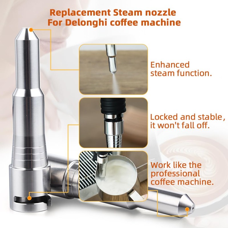 Replacement Steam tube compatible with Delonghi Dedica Coffee Machine EC685