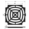 Fan Grille + Dust Filter 60 x 60 mm 45ppi