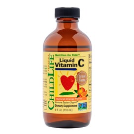 CHILDLIFE ESSENTIALS Liquid Vitamin C - Pure Vitamin C Liquid Supplement for Kids, Immune System Support, Great Taste - Natural Orange, 4 Fl Oz (Pack of 1)