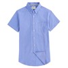 Telotol Men's Cotton Oxford Shirts Short Sleeve Business Casual Button