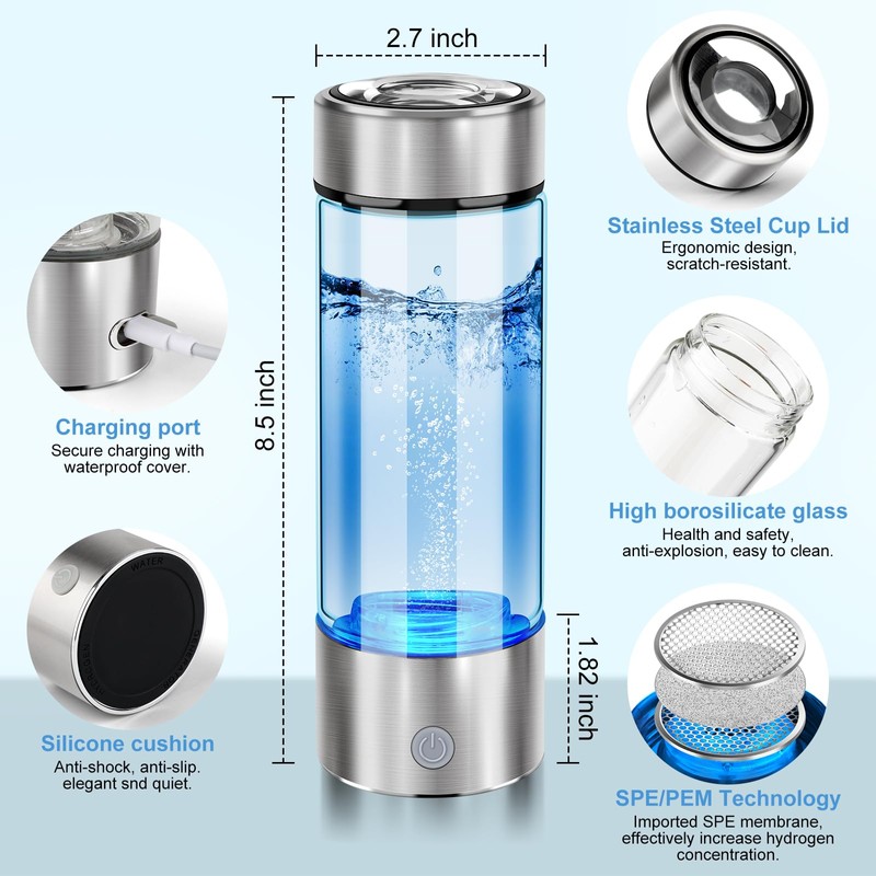 2026 New Hydrogen Water Bottle, Hydrogen Water Generator with Advanced