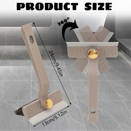 LELE LIFE Multifunctional Crevice Tool 360° Rotation No Dead Corner Hard Bristle Crevice Tool Cleaning Brush for Household Bathroom Kitchen 2 Pack (Style A)