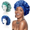 2 Piezas Gorro de Satin para Dormir, Ajustable Gorra de