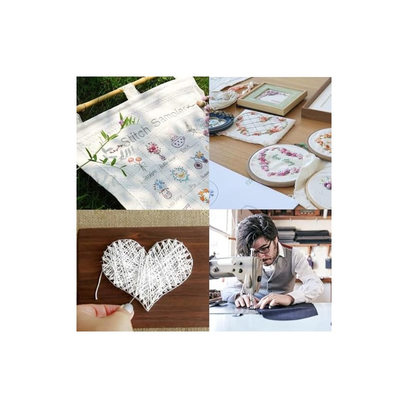 Leliafleury 6 Spools Sewing Thread Kits 400 Yard Embroidery Thread