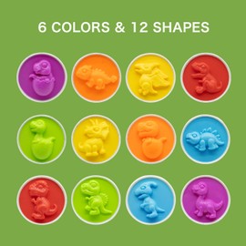 MOONTOY MOONTOY Dinosaur Matching Eggs for Toddlers C Easter Eggs Toy C 12PCS Educational Learning Color & Shape Recognition Montessori STEM Toy, Sorting Fine Motor Skills, Easter Gift, Easter Basket Stuffers