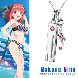 FANTASY NAVI Movie "Gotoubun no Hanayome" Unisex Necklace Natural Diamond Silver Accessory, Diamond