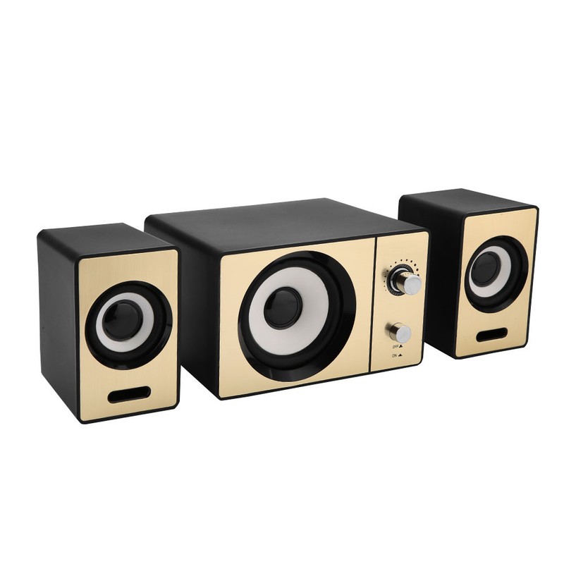 SADA 2.1 Stereo Surrounding Computer Laptop Speakers Clear PC Speakers