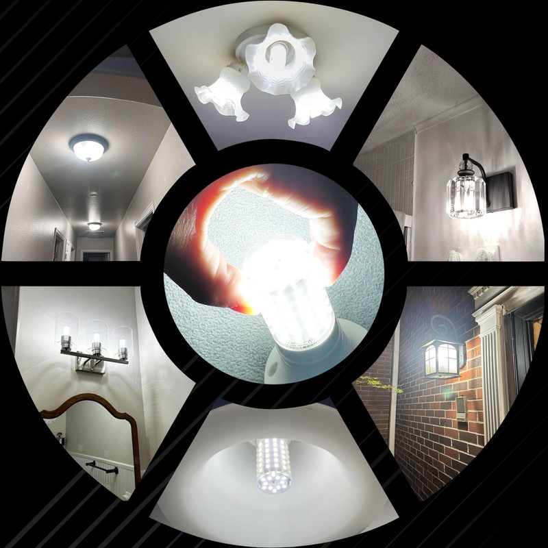 Elmoyle LED Light Bulbs 100 Watt Equivalent, Daylight White 6000K,