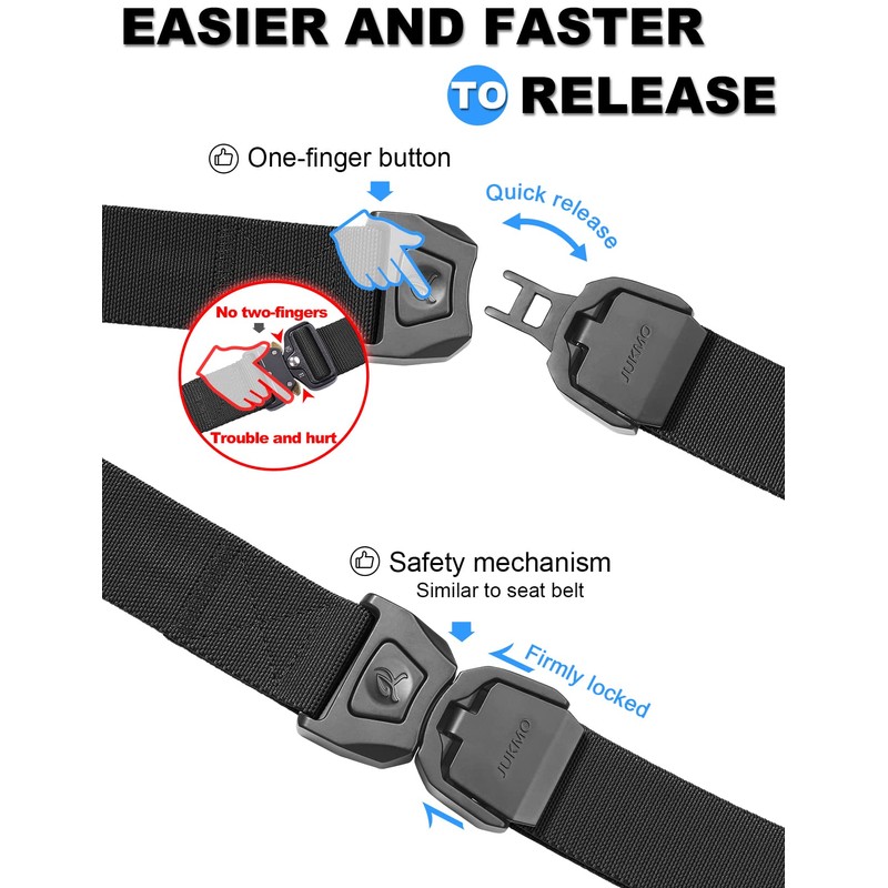 JUKMO Quick Release Tactical Belt Military Hiking 3.8 cm Work