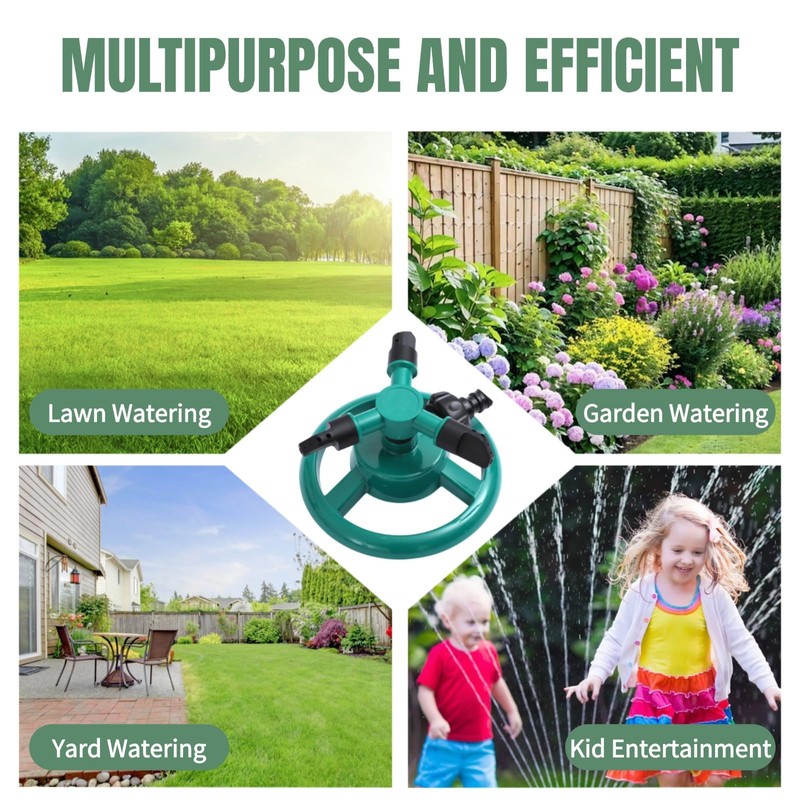 Sprinklers for Yard, 360 Degree Rotating Lawn Sprinkler for Yard,