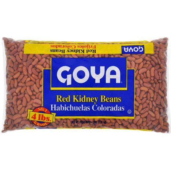 Goya Foods Red Kidney Beans, Dry, 4 Pound (Pack of 6)