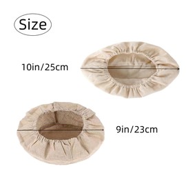 3 Pcs 10 Inch Oval and 3 Pcs 9 Inch Round Bread Proofing Basket Cloth Liner Linen Liner Cloth Dough Basket Cover for Bakery Home Baking (6, Oval and Round)