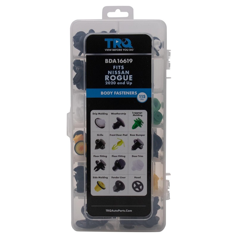 TRQ 115 Piece Kit Drip Moulding Trim Clip, Retainer, Fastener
