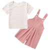 ZOEREA Toddler Girl Clothes, 2Pcs Baby Girl Outfits Spring/Summer Stripe/Floral