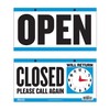 BAZIC Open Sign 6"x11.5", Clock Will Return Will be Back,