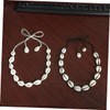 LIFKOME 3pcs Unique Shell Choker Necklace Alloy Pendant Short Clavicle