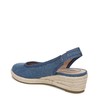 LifeStride Womens Kayden Wedge Sandal Blue Denim 8 M