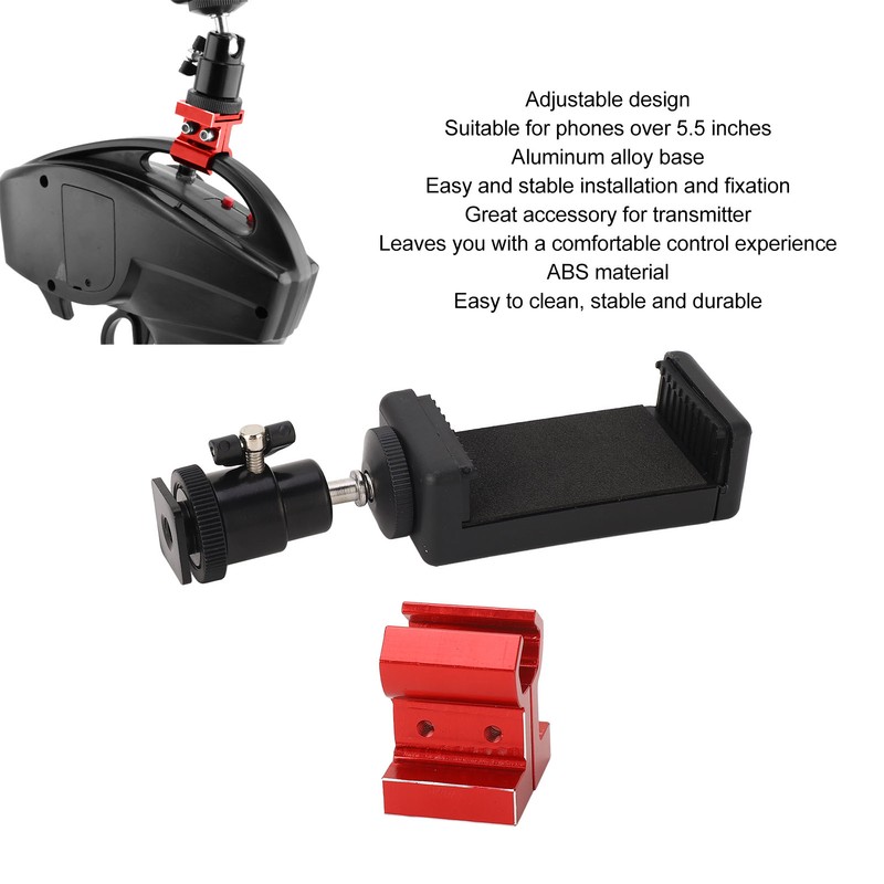 Universal Phone Mount for Traxxas TX TQi Adjustable Stable Durable