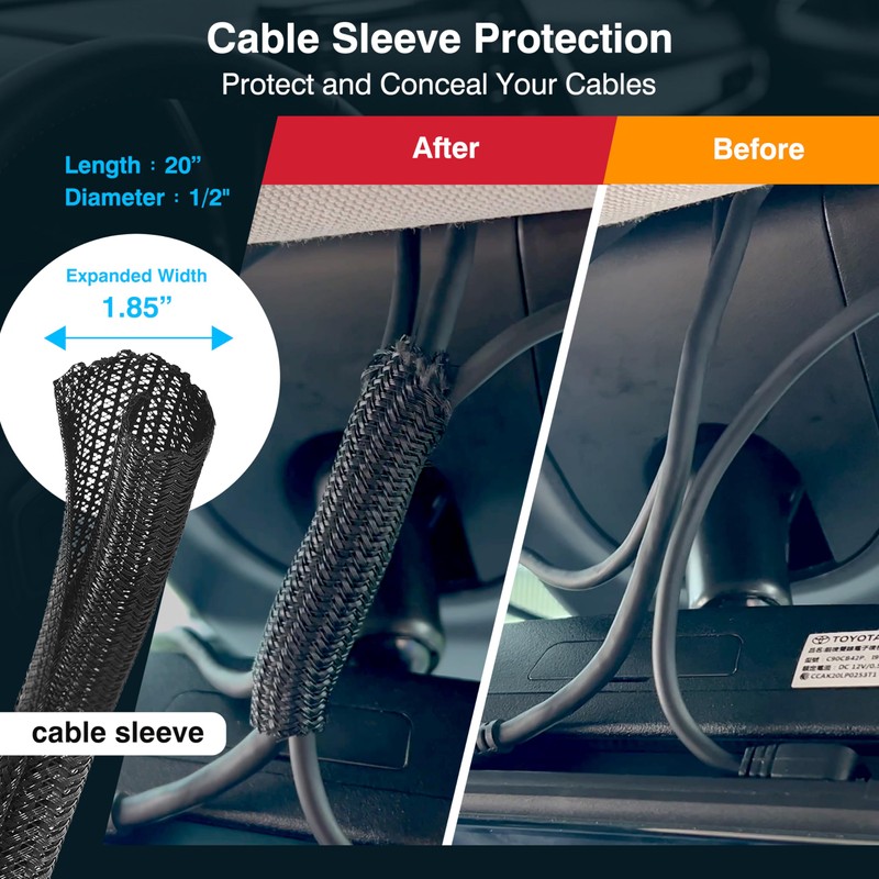 Dash Cam Cable Management Kit – Auto Trim Tool, 20