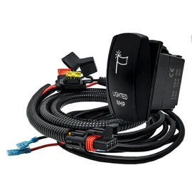 10ft. Pulse Power Bus Bar Plug Wire Harness with On/Off Rocker Switch for Whip Lights Compatible with 2024 Polaris RZR Trail S 900/1000 Xpedition XP ADV Ultimate Northstar Premium