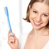 Healeved 10pcs Large Head Travel Toothbrushes for Adults Firm Plastic