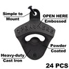 HAIICEN 24 PCS Black Cast Iron Bottle Opener Wall Mounted