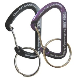 タフレーベル(TOUGH LABEL) カラビナ フラット4.5mm 黒×紫 VEX-113