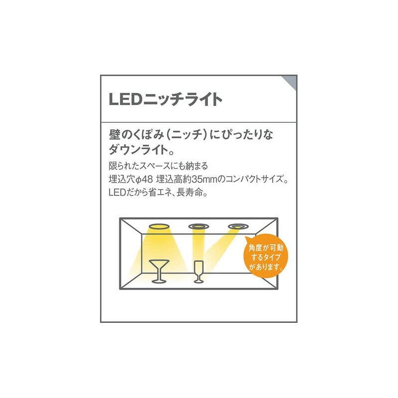 Panasonic LGD1005L Niche Counter Downlight Bulb Color Diffused Diameter 10