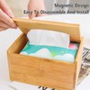 AIMALL Bamboo Tissue Box with Magnetic Lid – 6.29 x