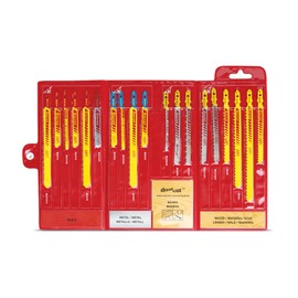 Starrett HSS Bi-Metal Jigsaw Blades - 19-Piece Assorted Set for Cutting Wood, Metal & Plastics - BU4
