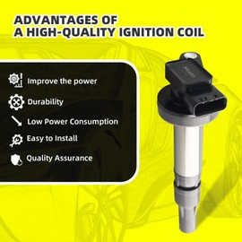 MOAUTO Set of 8 Ignition Coils Pack AJ810445 UF519 & 8 PCS Iridium Spark Plugs Compatible with Land Rover LR3 Range Rover Sport Jaguar S-Type Super V8 Vanden Plas XF XJ8 XJR XK XK8 XKR 4.2L 4.4L V8