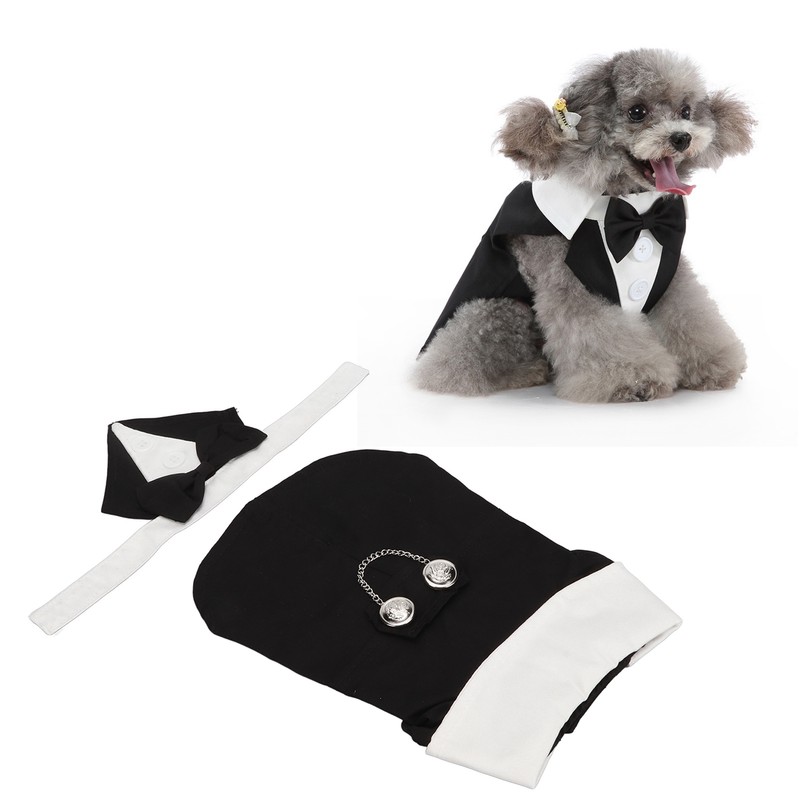 Dog Suit Soft Breathable Fashionable Bow Tie Puppy Costume for