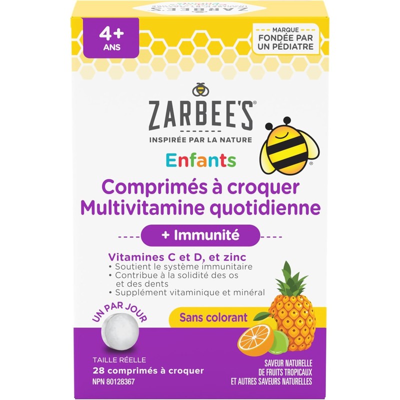 Zarbee's® Daily Multivitamin Chewables + Immune, vitamin D, vitamin C,