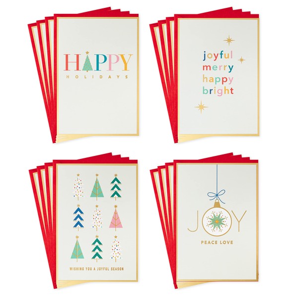 Hallmark Boxed Christmas Cards Assortment, Joyful Season (4 Designs, 16 Cards and Envelopes)