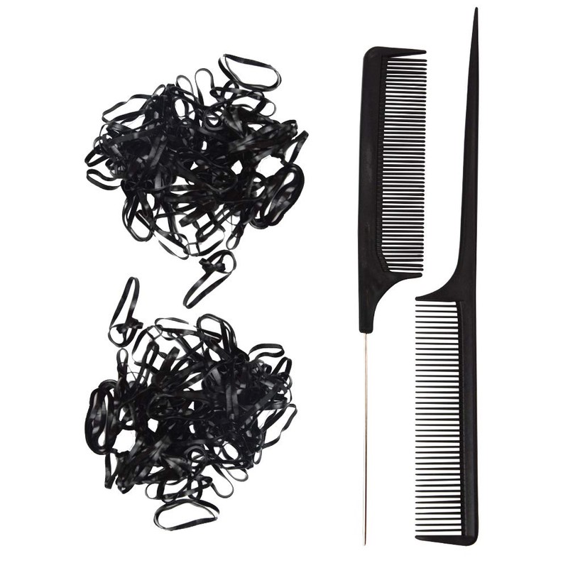 Hair Extensions Tools Kit : 1500 Pcs Silicone Lined Micro