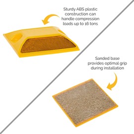 20 Pack Commercial Reflective Road Pavement and Driveway Marker (Yellow)