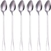 Latte Spoons,Set of 6 Long Handle Spoons,19cm Stainless Steel Coffee