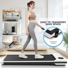 famous brand Under Desk Treadmill Walking Pad 2In1 2.5HP Low Noise Remote Control Walking Pad - White