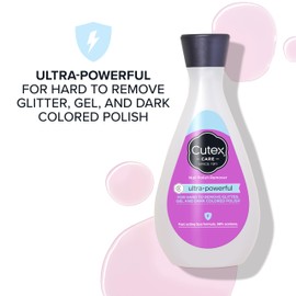 Cutex Cutex Gel Nail Polish Remover, Ultra-Powerful & Removes Glitter and Dark Colored Paints, Paraben Free, 6.76 Fl Oz