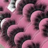 Mink Lashes Fluffy 8D Volume Wispy Eye Lashes Cat-Eye Long