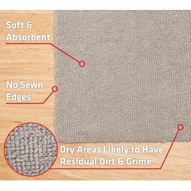 VIKING Microfiber Towel, Utility Car Drying Towels, Premium, Super Absorbent, Grey, 24 Inch x 24 Inch, 12 Pack