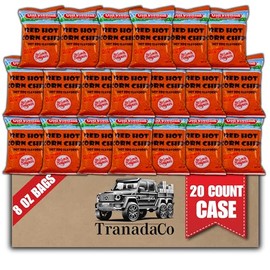 Old Vienna of St. Louis Red Hot Corn Chips 8oz Bags (20 Count) Snack Case by TranadaCo