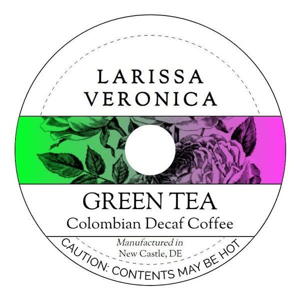 Green Tea Colombian Decaf Coffee (Single Serve K-Cup Pods) (Gourmet,