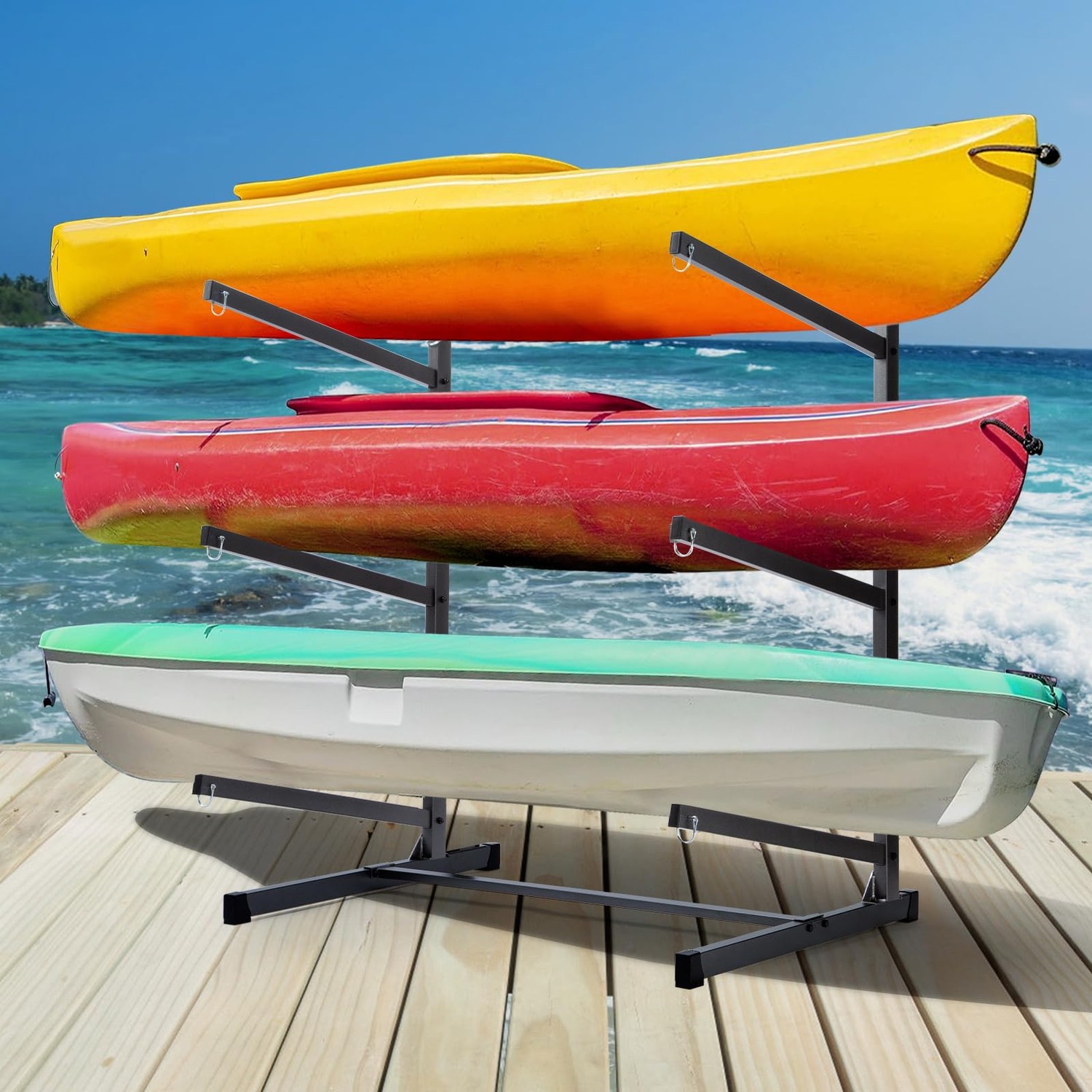 Morohope Freestanding Kayak Storage Rack Kayak Tackle Storage Heavy ...